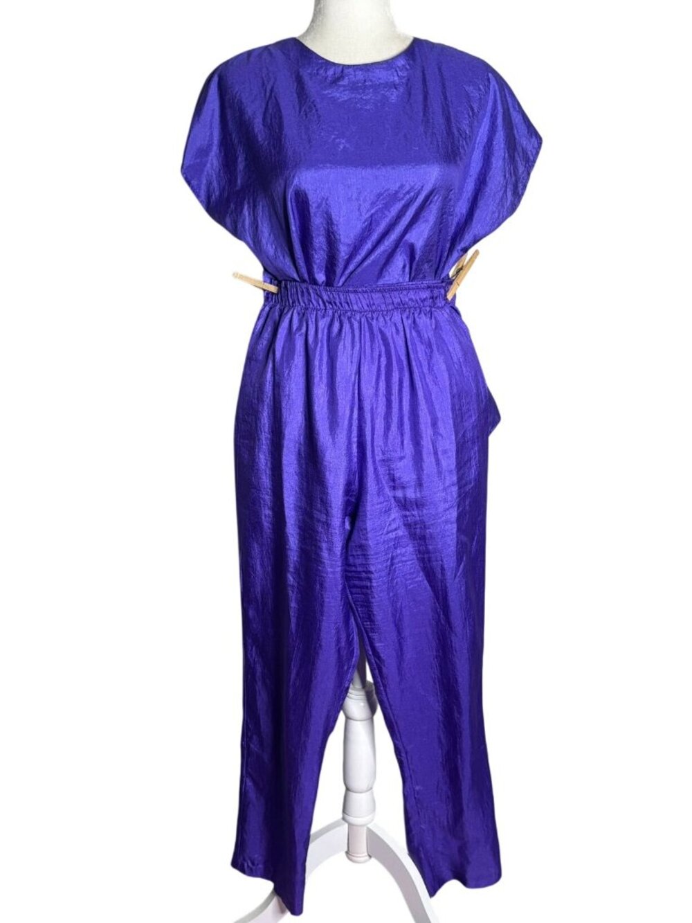 Vintage 90s Cover Story Two Piece Set Medium Purple Elastic Waist Pockets